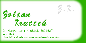 zoltan kruttek business card